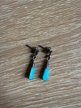 Turquoise Teardrop Dangle Earrings